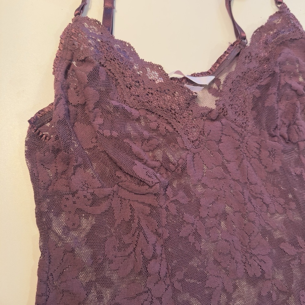 Victorias Secret Vintage 90's Purple Lace‎ Slip Dress Large Floral Whimsigoth